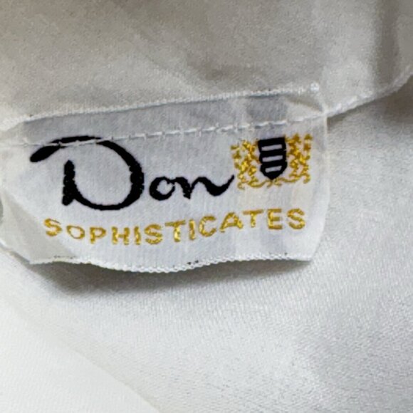 Vtg DON SOPHISTICATES Women Dress Sz M White Eyelet Sleeveless Summer 33-6 - Picture 6 of 11